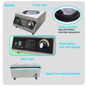 Stainless steel table top electric stove for Kitchen