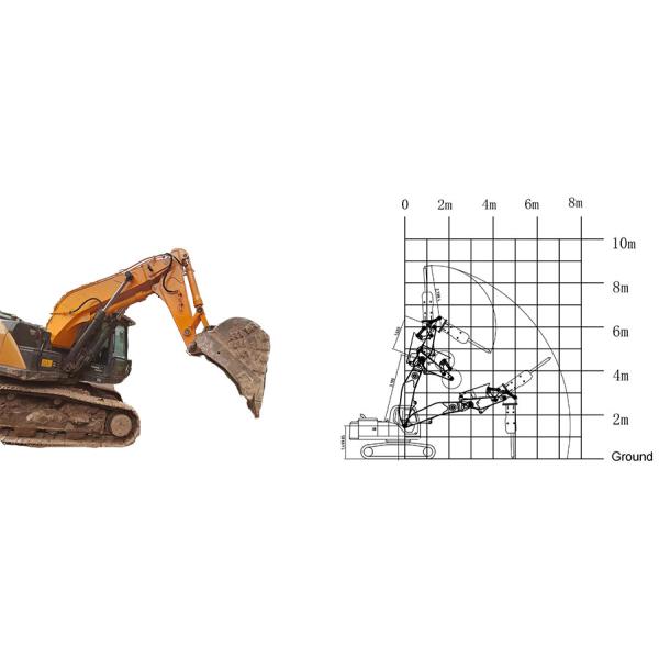Excavator Tunnel Arm For Ex60 Zx135 Zx200 Pc240 With Bucket Breaker