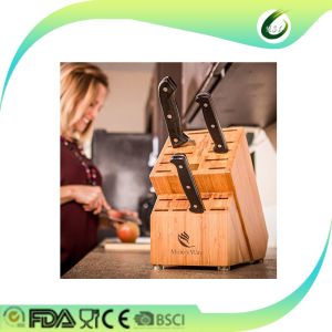 kitchen knife magnetic bamboo knife block