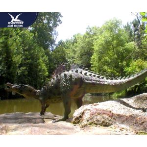 Customization Garden Dinosaur Statues For Shioping Mall / Dinosaur Yard