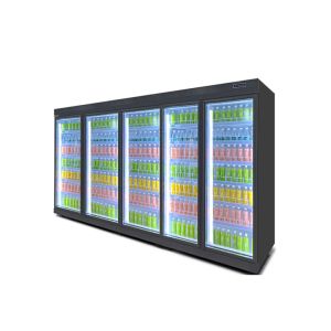 OEM Upright Beverage Chiller Supermarket Display Drink Showcase