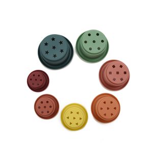 Silicone Stacking Cups Toys PVC Free EN 71 Certificated