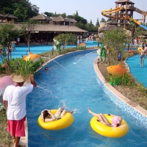 Artificial Tidal Splash Country Lazy River At Water Park Customization