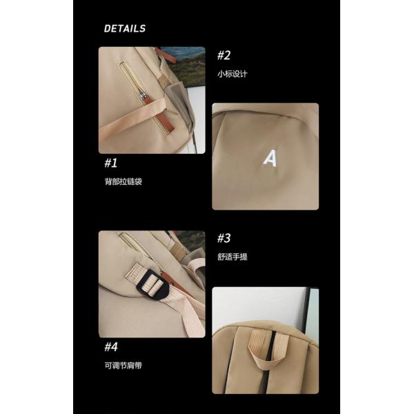 2024 NEW FASHION LIGHTWEIGHT TRAVEL LEISURE LARGE CAPACITY JUNIOR HIGH SCHOOL FEMALE COLLEGE STUDENTS SCHOOLBAG