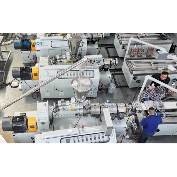 Sinohs 65/132 PVC Wall Panel Making Machine/ WPC Fluted Panel Production Line/WPC Profile Production Line