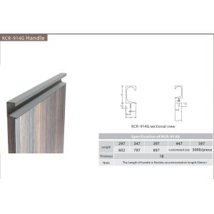 RCR 914 Hidden G Handles Kitchen Aluminum Cabinet Handles