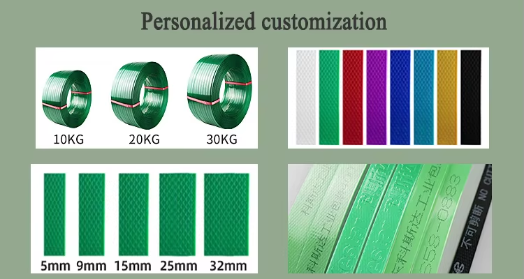 Durable PET Strap For Packaging And Pallet Fixing Colorful PET Plastic Strapping Belt