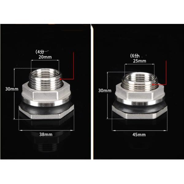 Stainless Steel SS304 Casting Bulkhead Tank Fitting with Nipple Connector Type 3/4" Female and Long-lasting Solution