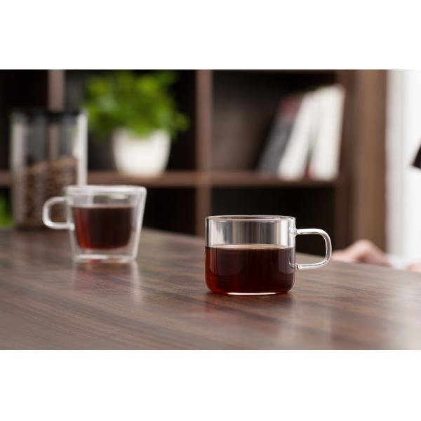 Clear Double Glass Coffee Cups Espresso Coffee Milk Tea Heat Resistant With Handle