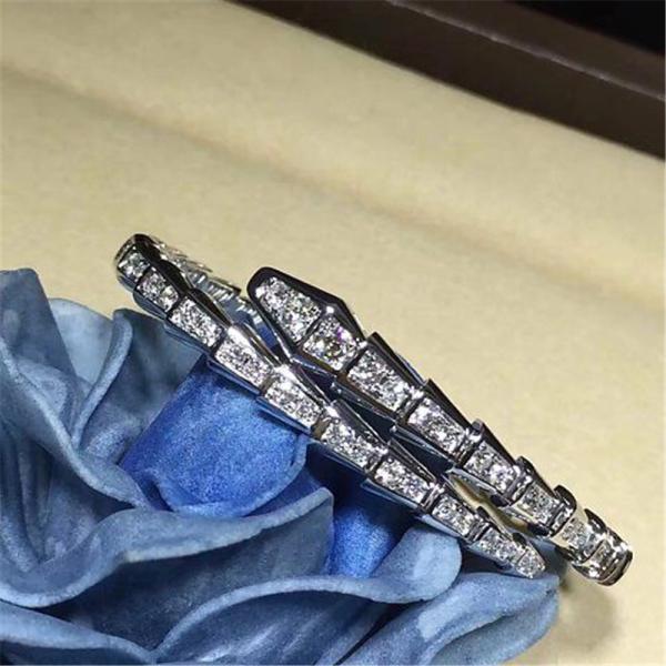 Real low price and high quality jewels diamond snake Bracelet 18k gold white gold yellow gold rose gold diamond Bracelet