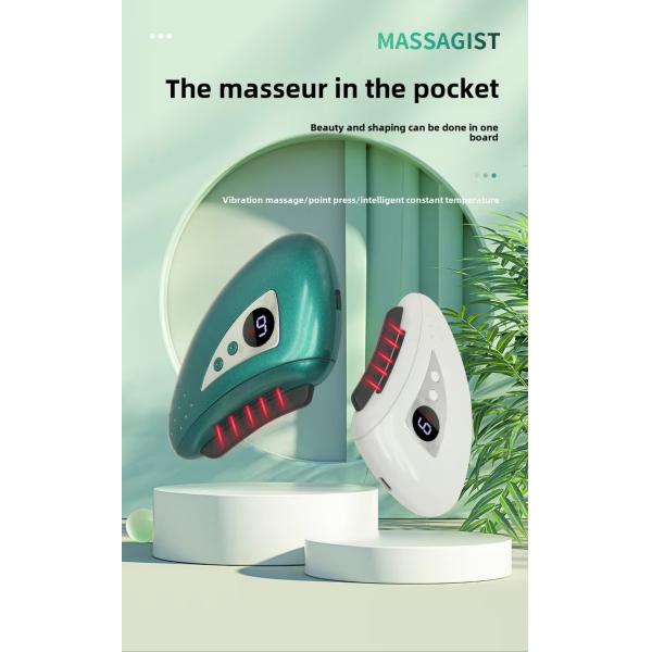 Home Beauty Gua Sha Meridian Massage Brush With Red Light Therapy EMS Microcurrent