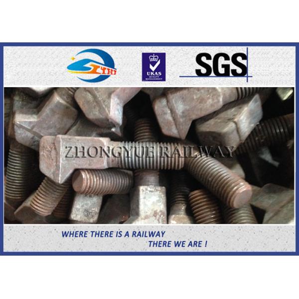 M20x100mm Special Railroad Bolts With Clip Bolt Head HDG Coating