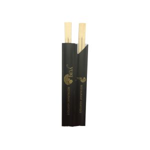 21cm Twins Bamboo Chopsticks For Sushi Half Paper Packing