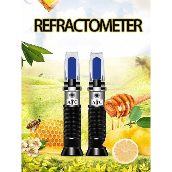 Compact Portable Brix Refractometer 0-40% Brix and 0-25% Alcohol Range for Wine Sugar