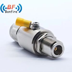 Dual N-M to N-F Bulkhead Coaxial RF Connector for Surge Protection at DC-6000MHz
