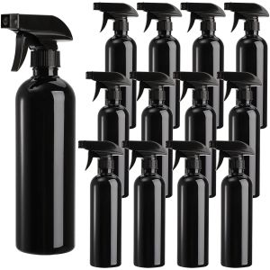 China Plastic Spray Bottles Black For Cleaning Solutions 16 Oz (Pack Of 4), Heavy Duty Refillable Reusable Empty Spray on sale