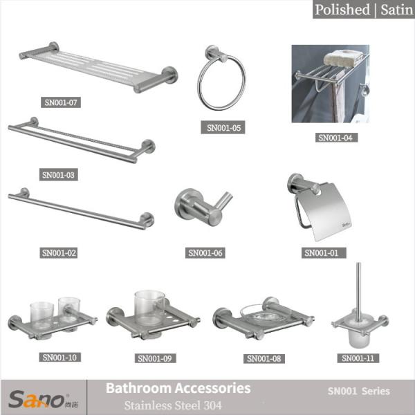 Stainles Steel 304 Bathroom Accessory Sets Hotel Toilet Accessories 11 Piece Bathroom Set