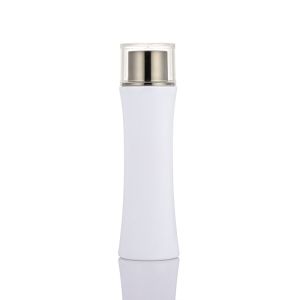 White Plastic Cosmetic Shampoo Lotion Bottle With Screw Cap