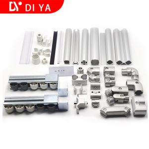 Industrial Profile DY9 Aluminium Extruded Sections Chromed PE Lean Pipe