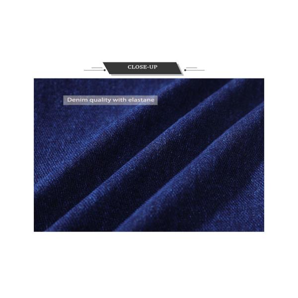 Roll Up 100% Cotton Indigo Blue Acid Wash Jeans Long Casual 36 38 40 Size