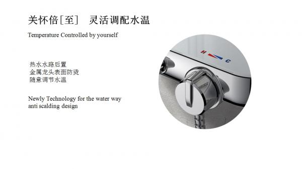 AT-P010 bathroom shower systems with platform chrome colour 3 functions shower column with bracket Foshan supplier