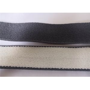 Grey 4mm Woven Elastic Webbing Custom Fashion For Garment Different Colors