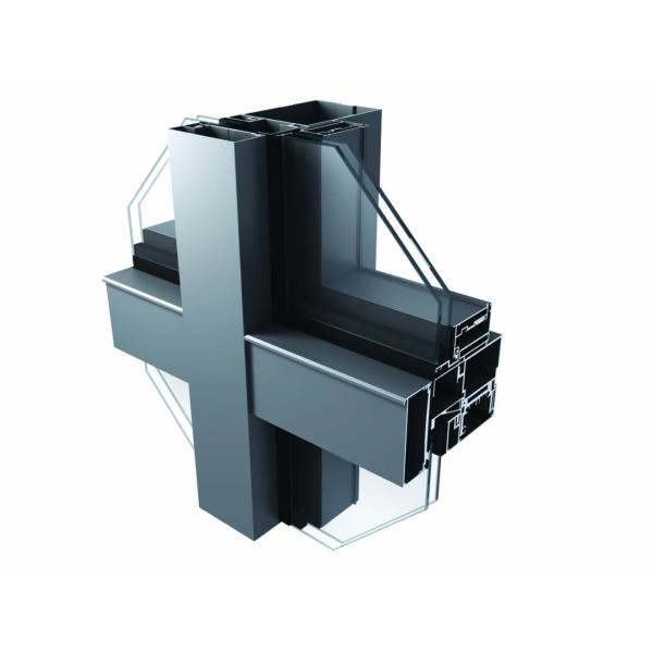 Buy Scratch Resistant Powder Coating Glazed Aluminium Curtain Wall Extrusions at wholesale prices