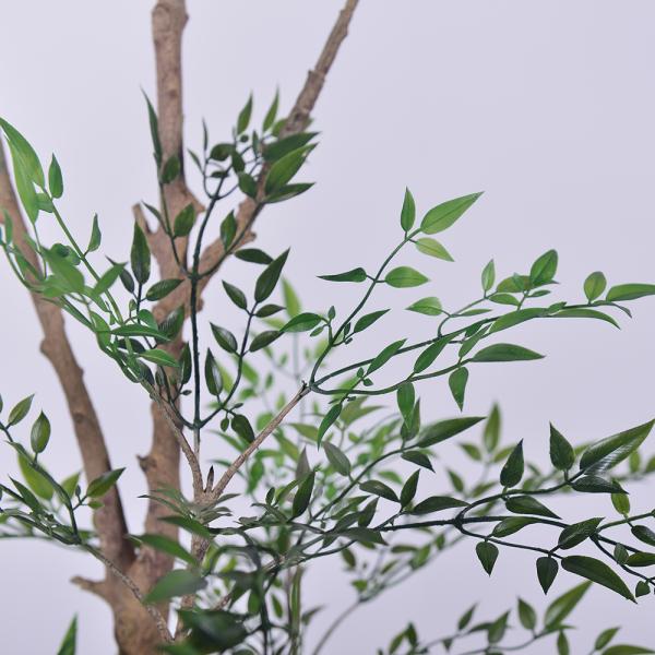 Wholesale Bonsai Red Green Variegated Artificial Plant Nandina Greenery Silk Heavenly Bamboo For Home Garden Outdoor Decor