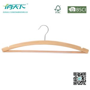 China Betterall Natural Burly-wood Laminated Shirt Hanger with Cross-bar on sale