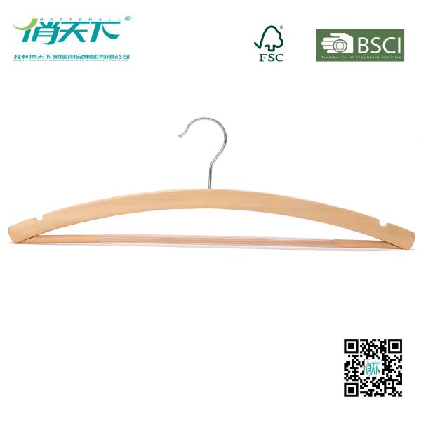 Buy Betterall Natural Burly-wood Laminated Shirt Hanger with Cross-bar at wholesale prices