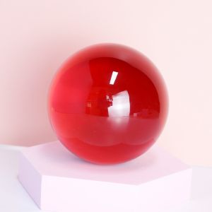 Decorative clear glass bubble ball purple color lear crystal arcylic ball toy