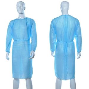 China Hospital Disposable Isolation Gowns Pp Polypropylene Non-woven Medical Gowns on sale