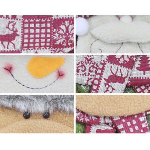 Multi - Color Christmas Ornament Crafts Snowman Decoration Plush Stockings