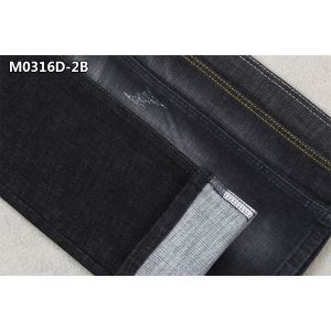 10 Oz High Stretch Cross Hatch Jeans Fabric Slub Balck Denim Fabric For Men'S