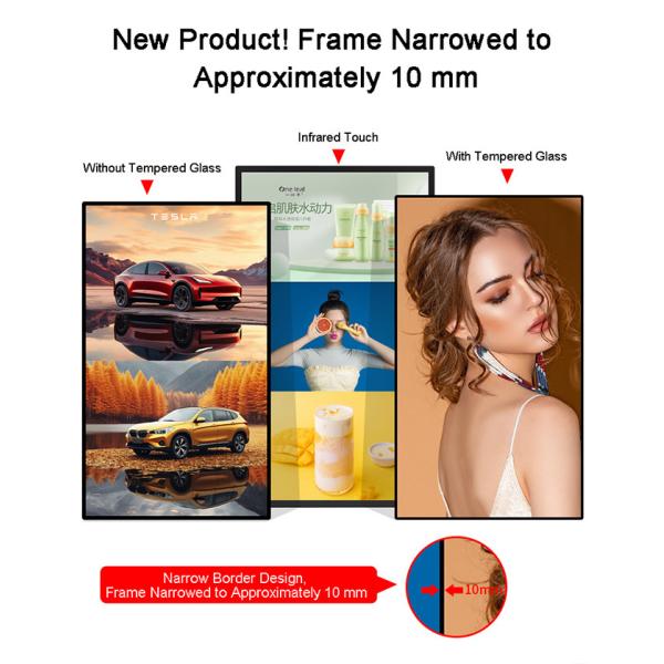 55 Inch Indoor Android Advertising Screen Digital Menu Board For Restaurant Fast Food