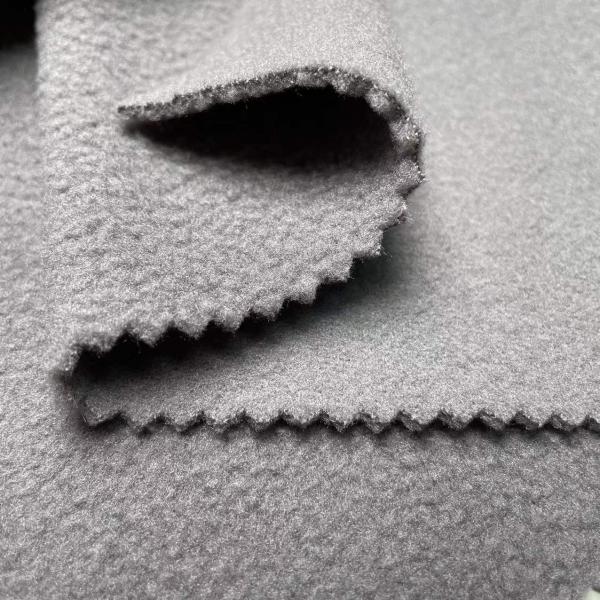 recycle PET Polar fleece double brush single fleece polyester fabric for winter hat