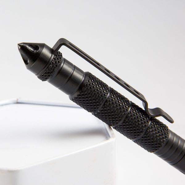 Buy Aircraft Aluminum Defender Tactical Pen with Glassbreaker, Black color at wholesale prices