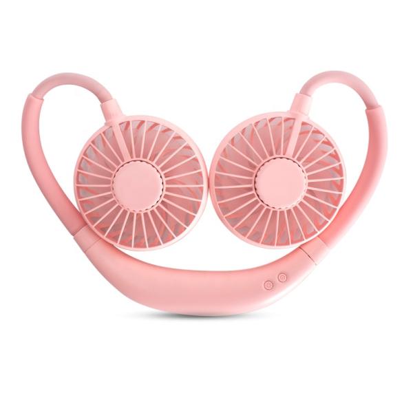 Rechargeable Portable LED Hanging Neck Fan For Mountaineering