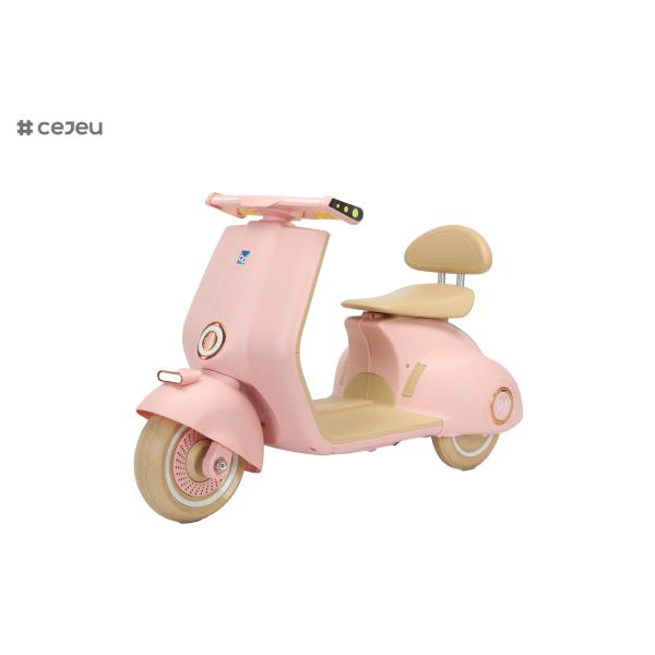 Kids Vespa Scooter, 6V Rechargeable Ride on Motorcycle USB/MP3 socket Light