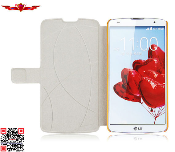 Hot Sell Ultra Thin Colorful PU Flip Leather Cover Case For LG G Pro 2 High Quality