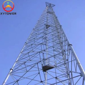 3 Legged Lattice Galvanized Steel Tubular 5G Communication Tower