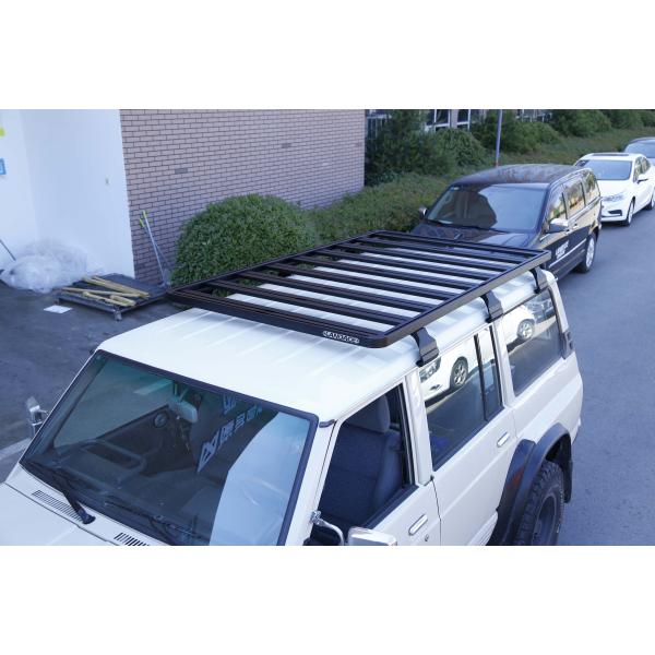 Installation Nissan Patrol Y60 4X4 Roof Cross Bars with Rain Gutter Clamp On Mounting