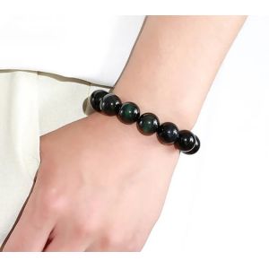 14cm - 17cm Mystical Bracelet Natural Green Eye Obsidian Wealth Bracelet