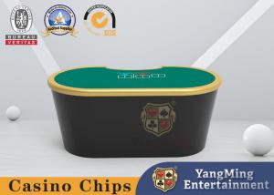 China Private Club Oval PU Leather Casino Poker Table With Fireproof Board on sale