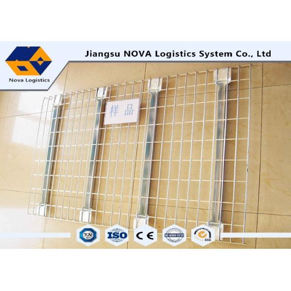Medium Duty Galvanised Steel Mesh Deck Railing , Pallet Rack Retail Shelving Systems