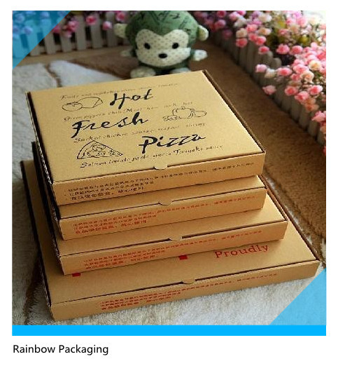 Buy Take Away Pizza Paper Box Packaging Foldable With Printing Surface at wholesale prices