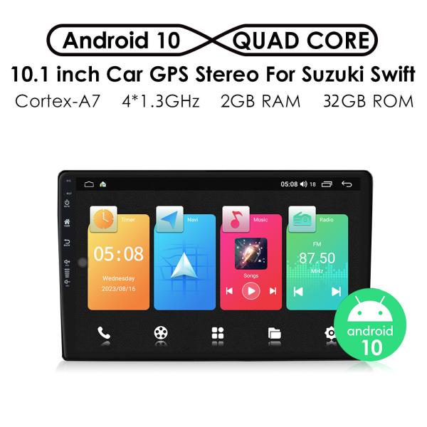 Carditai Android 10 QLED Car Audio 2 32G Head Unit with Built-in GPS and 9/10inch Screen
