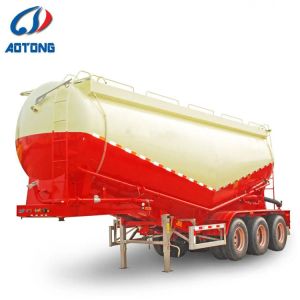Dual Line Braking System Bulk Cement Tank Semi Truck Trailer for Limestone