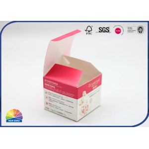 Pink Customized Folding Carton Box 4c Printed Coated Paper Packaging