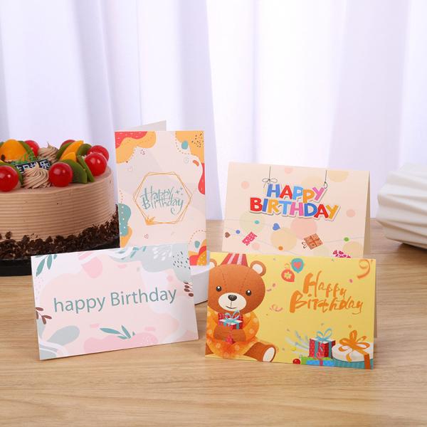 Buy Cute Cartoon Children Birthday Greeting Card Folded at wholesale prices